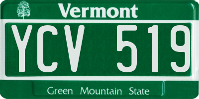 VT license plate YCV519