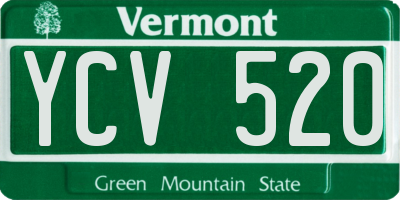 VT license plate YCV520