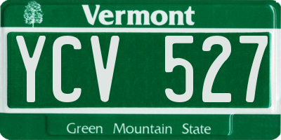 VT license plate YCV527