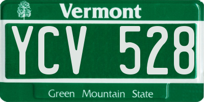 VT license plate YCV528