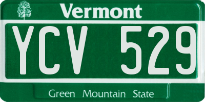 VT license plate YCV529
