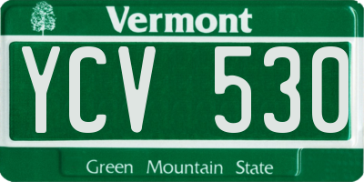 VT license plate YCV530