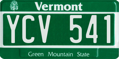 VT license plate YCV541