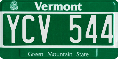 VT license plate YCV544