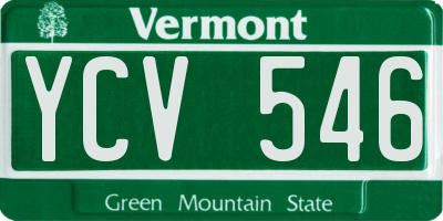 VT license plate YCV546