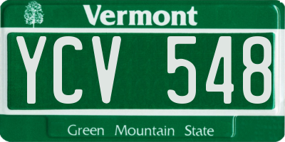 VT license plate YCV548