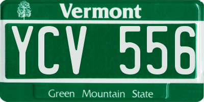 VT license plate YCV556