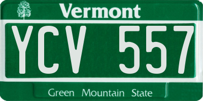 VT license plate YCV557