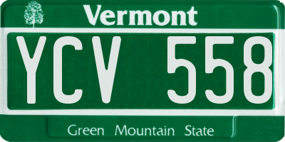 VT license plate YCV558