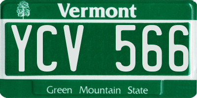 VT license plate YCV566