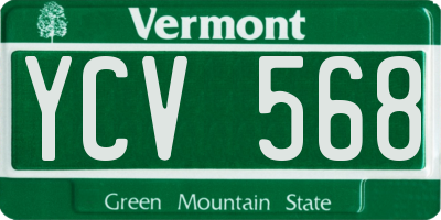 VT license plate YCV568
