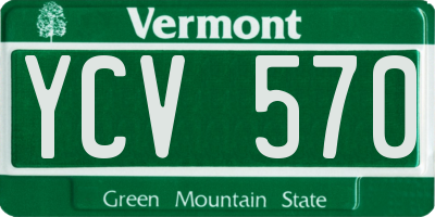 VT license plate YCV570