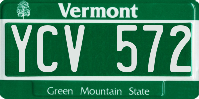 VT license plate YCV572