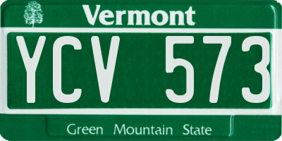 VT license plate YCV573