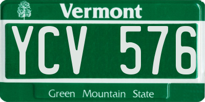 VT license plate YCV576