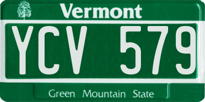 VT license plate YCV579