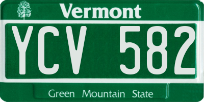 VT license plate YCV582