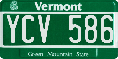 VT license plate YCV586