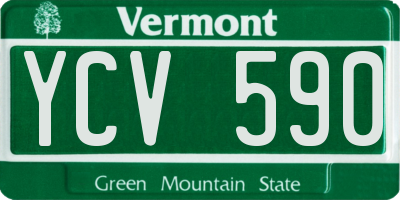 VT license plate YCV590