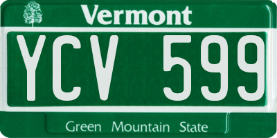 VT license plate YCV599