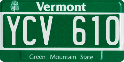 VT license plate YCV610