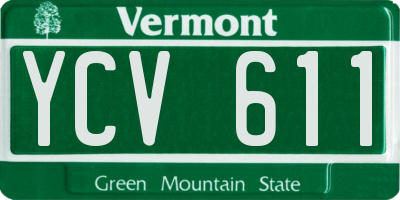 VT license plate YCV611