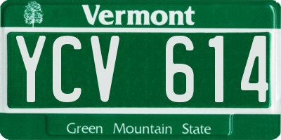 VT license plate YCV614
