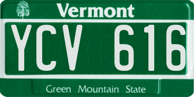 VT license plate YCV616