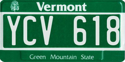 VT license plate YCV618