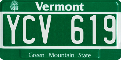 VT license plate YCV619