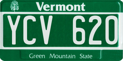 VT license plate YCV620
