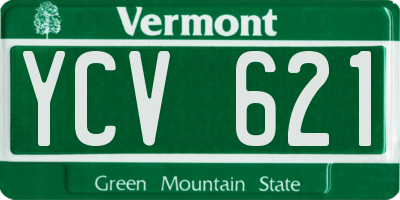 VT license plate YCV621