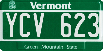 VT license plate YCV623