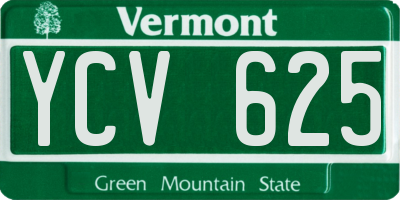 VT license plate YCV625