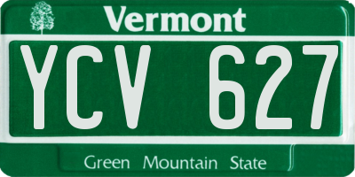 VT license plate YCV627