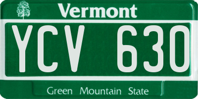 VT license plate YCV630
