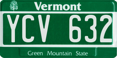 VT license plate YCV632