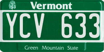 VT license plate YCV633