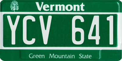 VT license plate YCV641