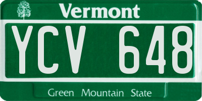 VT license plate YCV648