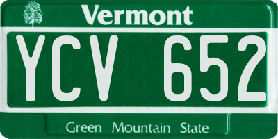 VT license plate YCV652