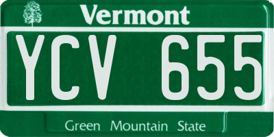 VT license plate YCV655