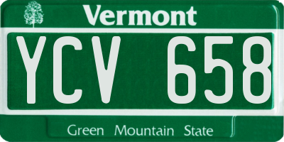 VT license plate YCV658