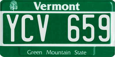 VT license plate YCV659