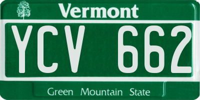 VT license plate YCV662