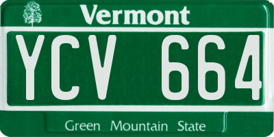 VT license plate YCV664