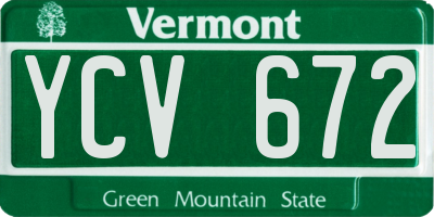 VT license plate YCV672