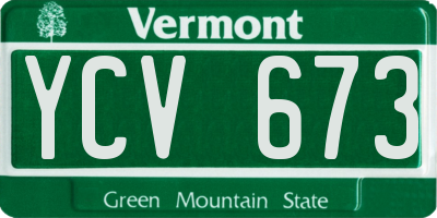 VT license plate YCV673