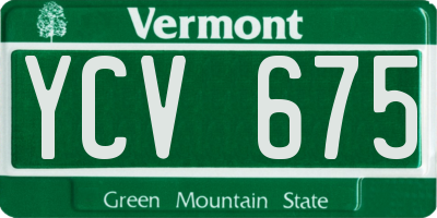 VT license plate YCV675