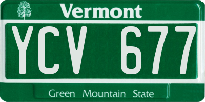 VT license plate YCV677